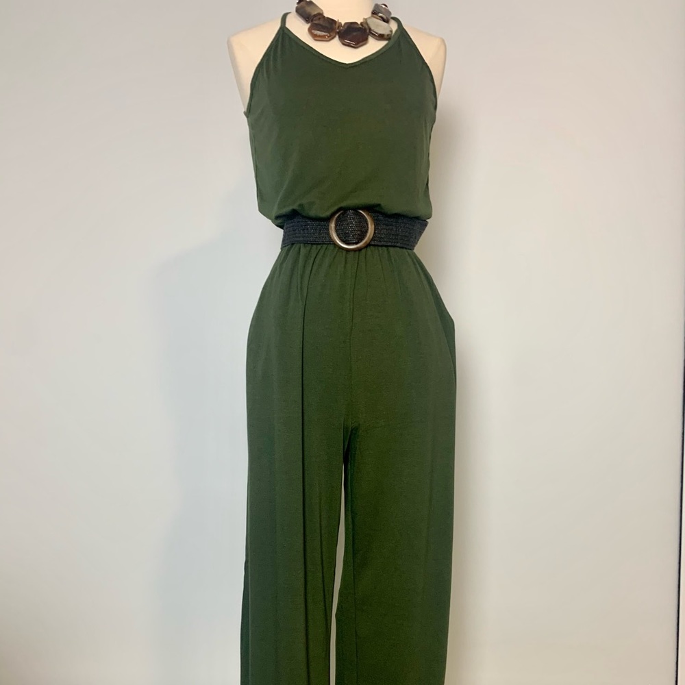 Small Olive Green Jumpsuit New with Tags